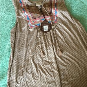 Knox Rose Striped Tank NWT